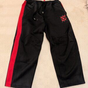 Preowned - ecko unltd. Black Sweatpants (Red Stripe) Size Xtra Large